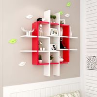 Porte-courrier mural rustique étagère d'organisation en bois avec 4 crochets à Double clé étagère murale en bois avec crochets