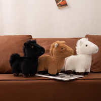 Peluche Cheval Réaliste 12cm, Pendentif Porte-clés Sac 23cm, Poupée en Peluche, Cadeau pour Fête d'Anniversaire Enfants, Décoration Maison