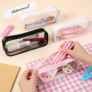 Trousse à crayons de luxe personnalisée pour enfants, motif dessin animé, étui de rangement étanche en plastique transparent pour étudiants, trousse à crayons mignonne en PVC pour l'école - Product Image 5