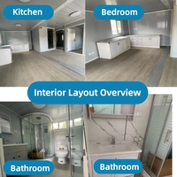 Venta de Fábrica: Casa Contenedor de Acero Expandible de Alta Calidad de 20 pies, Villa Prefabricada con 2 Dormitorios, Oficina y Cocina, Uso Móvil Pequeño