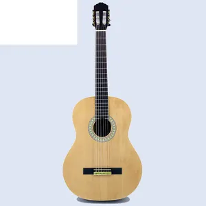 Guitarra Clásica de 39 pulgadas de madera sólida, buen trabajo manual, buen precio y buen precio