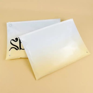 Custom Printed Logo T Shirt Plastic <b>Zip</b> Lock <b>Bag</b> Resealable Matte Frosted Zipper <b>Bags</b> for Clothing Packaging - Product Image 2