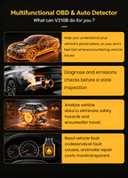 Escáner OBD2 V310 Compatible con los 9 Protocolos OBDII para Autos de Gasolina Posteriores a 1996, Lee/Borra Códigos de Motor, Muestra Datos en Tiempo Real