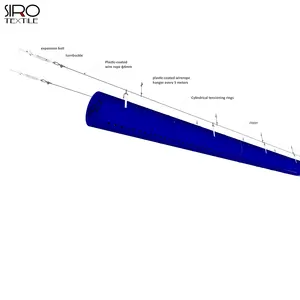 Ventilazione industriale Tessile a base di ductwork con cilindrica di tensionamento anelli - Product Image 1