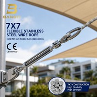 Câble de balustrade en acier inoxydable 304 durable pour garde-corps de terrasse, câble métallique architectural, fournisseur professionnel