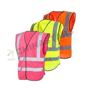 سترة أمان عاكسة للطرق لأعمال البناء, سترة أمان عاكسة ذات لون أحمر وأرجواني مختلفة مخصصة لأعمال البناء في الطرق - Product Image 5