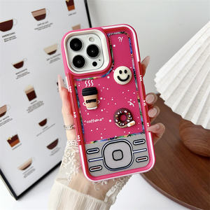 Poupée mignonne pour iPhone 16, 15, 14, 13 Pro Max, en silicone, en caoutchouc rétro, tpu, <span class=keywords><strong>kawaii</strong></span>, breloques décoratives - Product Image 4