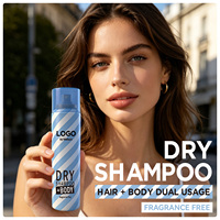 Vente en gros – Spray capillaire et corporel 2-en-1 au shampoing sec SPF35, contrôle du sébum, anti-odeur, volumisant, rafraîchissant, pamplemousse menthe, OEM ODM
