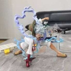 Figurines d'action en PVC de l'anime Nika <span class=keywords><strong>Luffy</strong></span> en position accroupie, frappant le sol, modèle de cadeau, <span class=keywords><strong>Gear</strong></span> <span class=keywords><strong>5</strong></span> Réveil du dieu du soleil, vente en gros - Product Image 2