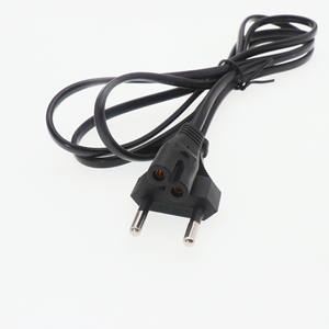 สายไฟปลั๊กยุโรป EU แบบ CEE IEC 8 แบบ 2 ขา 220V AC สายต่อพ่วงสำหรับคอมพิวเตอร์ เครื่องใช้ไฟฟ้าภายในบ้าน ใช้ภายนอกอาคาร ปลายสาย C7 วัสดุ PVC - Product Image 2