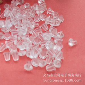 Tapones de Plástico Transparentes para Pendientes, Forma Redonda de Bala, Paquete de 100 Unidades, Origen Yiwu, Ecológicos - Product Image 3