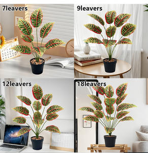 Plantes artificielles, arbre de croton, plantes tropicales, décoration intérieure et extérieure, croton artificiel - Product Image 3