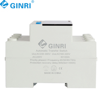 Commutateur de Transfert ATS Triphasé 63A 80A 100A Réglable avec Protection Automatique Contre Surtension, Sous-tension et Surintensité et Sélecteur de Phase