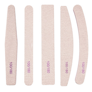 Logo personnalisé professionnel 100/180 ensemble de lime à ongles Double face outil de manucure jetable grain personnalisé autocollant de Logo personnalisé corée - Product Image 2