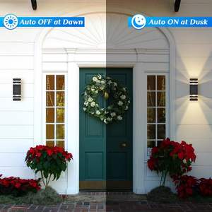 Lampada da Parete per Esterni IP65 con Sensore Crepuscolare, Illuminazione Su e Giù / Lampada da Giardino per Hotel e Villa, Montaggio <span class=keywords><strong>Esterno</strong></span>, Lampade da Portico in ABS - Product Image 3