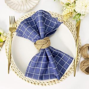 Tissé ferme <span class=keywords><strong>toile</strong></span> <span class=keywords><strong>de</strong></span> <span class=keywords><strong>jute</strong></span> <span class=keywords><strong>Jute</strong></span> ronds <span class=keywords><strong>de</strong></span> <span class=keywords><strong>serviette</strong></span> pour décor <span class=keywords><strong>de</strong></span> Table à manger pour fête rassemblement Banquet mariage anniversaire - Product Image 4