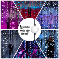 OEM ODM Cadena de Luces LED RGB de 35mm 50mm DC24V IP67 con Píxeles 3D para Exhibiciones, Cortinas, Matrices, Decoración de Parques de Atracciones y Proyectos de Exhibición