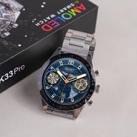 Montre connectée Android SK33 avec écran AMOLED, étanche IP68, suivi d'activité, surveillance du sommeil, chronographe, alarme, boussole, réponse aux appels