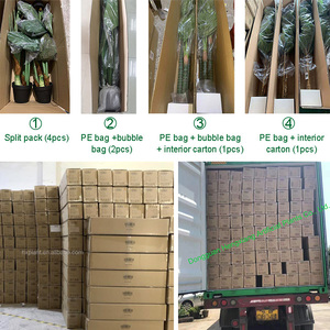 Decoración de interior de plástico, ventilador Artificial, hojas de <span class=keywords><strong>palma</strong></span>, plantas y árbol, Verde, pequeño y grande, 120cm, 4 pies - Product Image 6