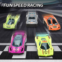 Voiture miniature de course en alliage moulé sous pression 1/64, personnalisée OEM, vente en gros, jouet de simulation de véhicule à glissière pour enfants, directement de l'usine