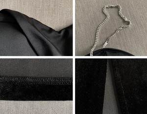 Hepburn Senior <span class=keywords><strong>sensuale</strong></span> abito <span class=keywords><strong>nero</strong></span> senza schienale con bretelle estivo abito da sera - Product Image 5