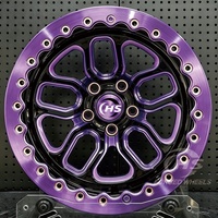 Jantes forgées décalées 15x10 17/18x5 True Beadlock Drag Racing personnalisées violettes pour Challenger SRT Shelby GT500 Huracan