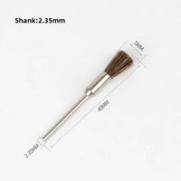 2,35 mm/3 mm schacht elektrische stofverwijderingsborstel mini-polijstborstel bruin sieradengereedschap en accessoires