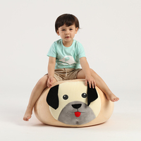 Fauteuil Poire en Forme de Chien Lapin de Pâques, Série Animaux, Résistant à l'Usure et Durable pour Enfants - Canapé Paresseux Confortable et Doux