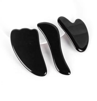 Outil Gua Sha en pierres précieuses naturelles mélangées en forme de cœur, ensemble de pierres Gua Sha en cristal assorties, grattoir d'acupression pour le visage et le corps, logo personnalisé