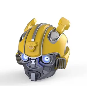 도매 Bumblebee 헬멧 BT 스피커 무선 스피커 BT 5.0 만화 오디오 스피커 미니 만화 변압기 서브 우퍼 무선