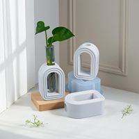 Moule en silicone pour vase à fleurs en forme de cœur en forme d'arc pour décoration de centre de table en résine, plâtre, céramique, hydroponique et mariage