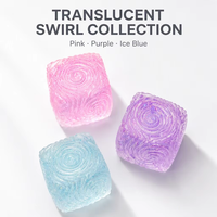 Jouets Squishy TPR Cube Tourbillon à Remontée Lente, Anti-Stress et Anti-Anxiété, Fidget Mochi Sensoriel, 3 Couleurs, Vente en Gros