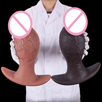 Dilatateur anal réaliste en silicone souple, forme tête de champignon, super grand, pour femme, jouet de plaisir pour adulte