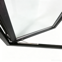 Fenêtre à battant en aluminium avec verre trempé transparent
