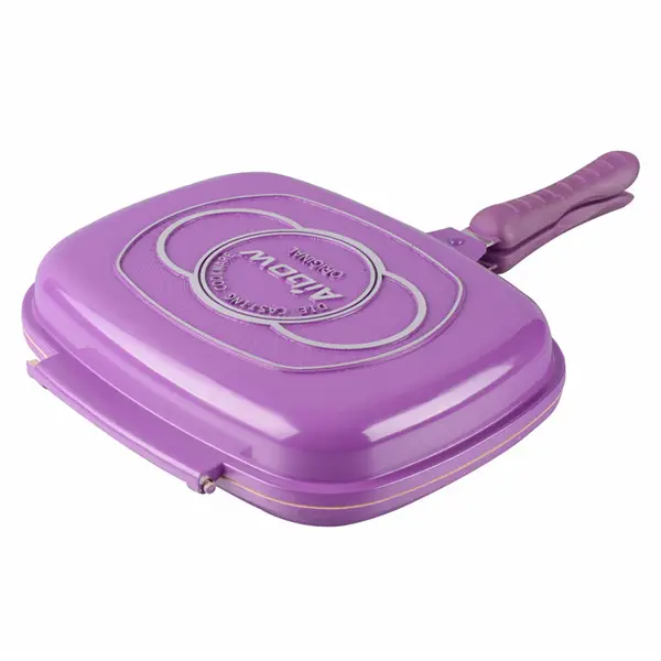 Vierkante Hoge Kwaliteit Aluminium Non-stick Double Side Koekenpan