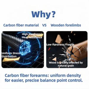 Manche de queue de billard en fibre de carbone OEM personnalisé 12,5 mm, profil conique professionnel, remplissage en mousse, faible déflection, avec embout Uni-loc radial - Product Image 4