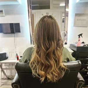 Toupet con Base in Seta e Clip, Capelli Veri Europei Ondulati Marrone Ombré, Extension Capelli Naturali - Product Image 3