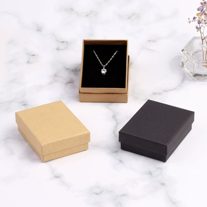 定制复古牛皮纸硬质方形盒子，磁性闭合，用于珠宝包装，可回收材料，小吊坠戒指盒 - Product Image 3