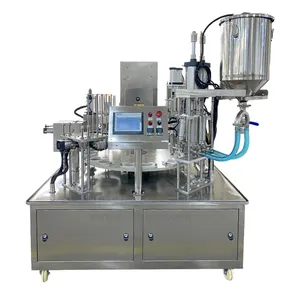 Automatic Plastic PP PET Cups Packaging Machine Yogurt Cup Filling Sealer Machine