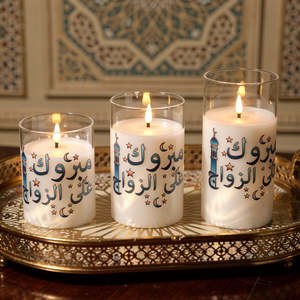 เทียน LED รูปทรงเสา ของตกแต่งเทศกาลอีดมูบาร็อค สไตล์ตะวันออกกลาง สำหรับชาวมุสลิม ลดราคาพิเศษ - Product Image 5