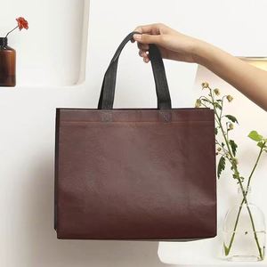 Bolsas de Compras Ecológicas de Tela No Tejida de Color Sólido, Bolsas de Mano con Logotipo Personalizado - Product Image 2