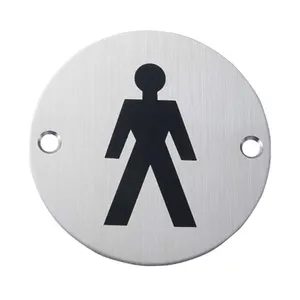 不锈钢圆形卫生间卫生间男卫生间标牌