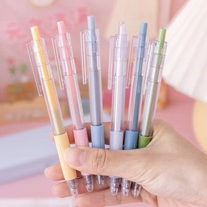 Stylo neutre Morandi personnalisable de 0,5 mm, esthétique et de haute qualité, pour le bureau, avec logo texte imprimable et mignon - Product Image 1