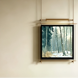 Arte Astratta in Metallo, Decorazione Murale in Stile Industriale Mid-Century, Dipinto Luminoso per Corridoi e Ingressi, Dimensioni Personalizzabili - Product Image 2