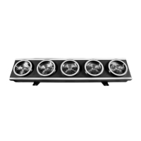 Équipement d'éclairage de scène Dmx 5 Tête 150W Ambre Blanc Chaud Blanc Froid LED Panneau de Surface Blinder Matrix Light Avec Anneau RVB pour DJ