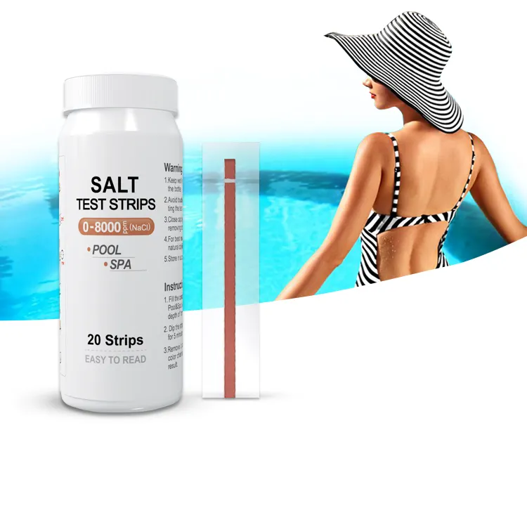0-8000 ppm salt test strips for spa and pool test strips salt test kits of aquarium salt analysis kits