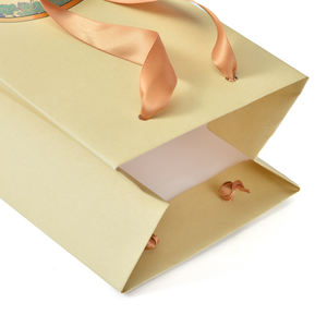 Bolsa de Papel Kraft de Alta Calidad Personalizada por el Fabricante, Bolsa de Regalo para Vino de Albaricoque con Logotipo Personalizado - Product Image 3