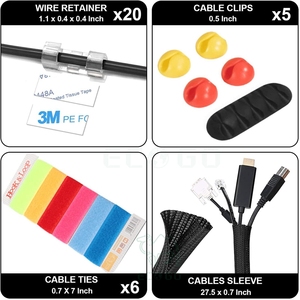 Caja de cable grande de bambú, elegante organizador de cables, caja de gestión de cables para ocultar cables y gestión de cables - Product Image 2