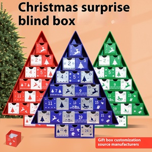 Cây phong cách 24 lưới giáng sinh mù hộp Chứng Khoán bìa giấy kỳ nghỉ đếm ngược lịch phiêu lưu nhỏ hộp sô cô la bất ngờ kỳ nghỉ - Product Image 5