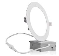 5 ans de garantie Ultra mince encastré 4 pouces 6 pouces 9W 12W 3000K 4000K 5000K 3CCT Dimmable Led Pot Light avec boîte de jonction